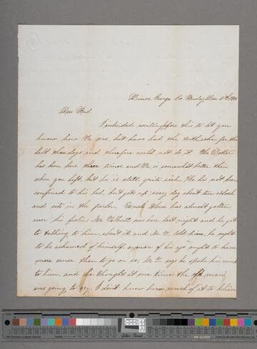 Bowie, Agnes Woods McGregor. Letter to Roderick Mortimer McGregor