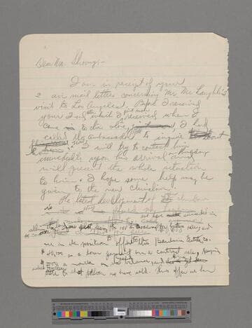 Draft of letter