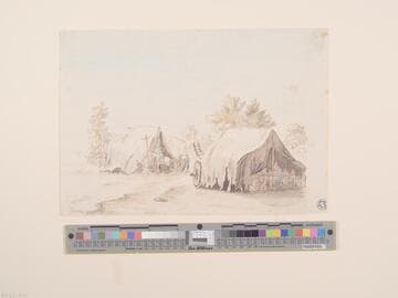 Figures Under Tents