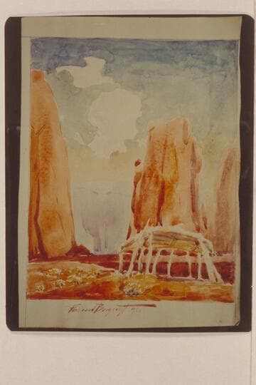 "Monument Valley." Painting by Ferdinand Bergdorff in Wetherill register