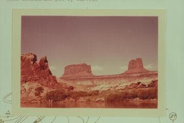 The Buttes of the Cross seen through the upper part of Townsite or Anderson Bottom. Mile 29.7