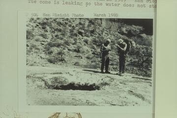 On top of Sipapu. The cone is leaking so the water does not stand to the top