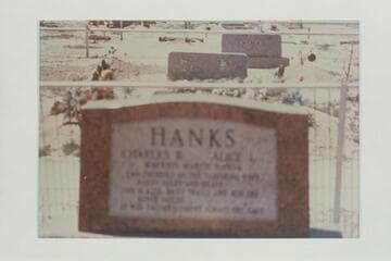 Hanks Headstone. Elgin, Utah