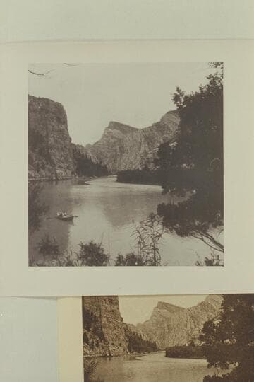 Identified by Emery Kolb as Flaming Gorge. The scene is below Sheep Creek above the head of Hideout Flat