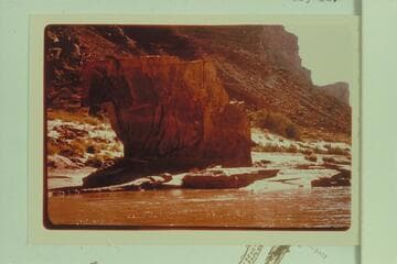 Ten Mile Rock. Photo captioned: M 9 1/3 Slab Rock Land Mark Dry 1d
