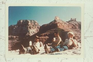 Ellis and Hafterson. The "wonderful time, wish you were here" photo, temp. 42, done rapidly. Wotan and Angels in background