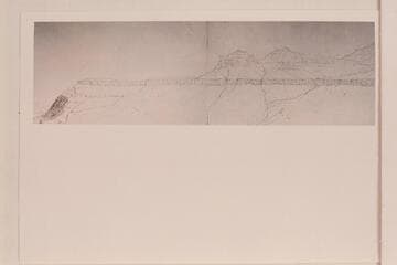 Copy of original sketch captioned: Ridge south of Lava Canon. Probably drawn by B. L. Young
