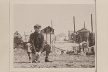 Harry Aleson at the Mississippi Iron Company Mine, Waukon, Iowa. Aleson was assistant chemist
