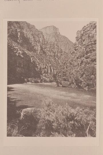 The Canyon of Lodore. Looking down at Triplet Falls. Depth about 2500 ft
