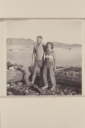 Dick and Is Griffith. End of Grand Canyon Traverse. Lake Mead Boat Dock