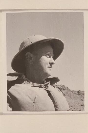 Lenard Peters, Box 25473, Los Angeles 25. At Paria Riffle prior to departure with Georgie White for a trip in Grand Canyon boloneys