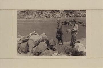 Dock and Margaret Marston. At camp during 1947 traverse of Grand Canyon