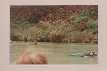 One of the kayakers shows us the Eskimo roll. At foot of Dubendorff