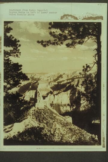 Southeast from Point Imperial. Hayden Butte is left of lower center