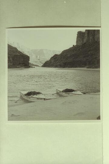 The sadirons of the Mexican Hat Expeditions at approximately Mile 63. Preliminary gauge: 13,300 cfs
