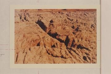 Northeast along fault crossing 73 about 1 1/4 miles from Colorado River. Frustration CAnyon is at the intersection of the lines marked MS
