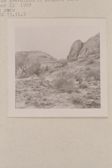 Southerly up a side canyon into the southwest fork of 73. This side canyon offers a trail and there are camp sites of the prehistoric peoples here