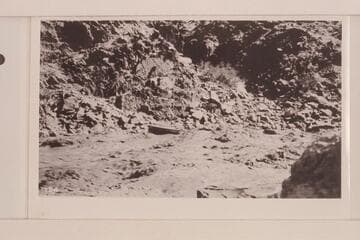 The boat "Boulder" in Hermit Creek Rapids. Leigh Brinton Lint, boatman