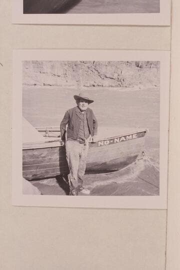 Buzz Belknap in costume for the "Colorado River Story." Frank LaRue was in charge of wardrobe. Marston-Disney cruise