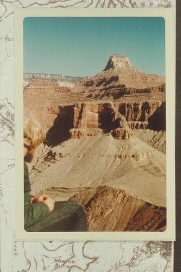 Ellis and Hafterson. Al looking across Phantom Canyon at Buddha