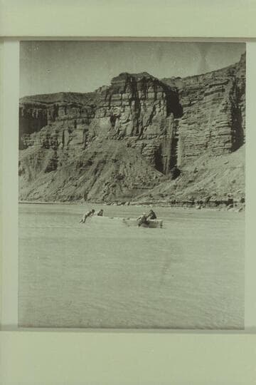 The Nevills 1939 San Juan party. Departure from Mexican Hat was Oxr. 02 and registry at Music Temple Oct. 09. The boat is Nevills' punt later known as the "Whitey" and which was built by Nevills and Kent Frost in 1936