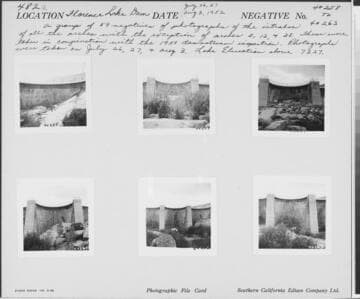 Big Creek, Florence Lake Dam - Photograph showing Intrados of Arch #7. Taken in conjunction with 1951 inspection