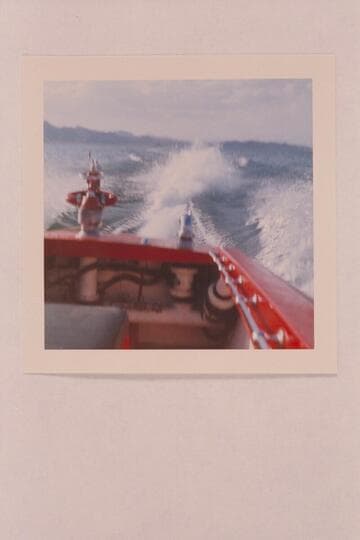 Wake of jet fire boat. Off Boulder City